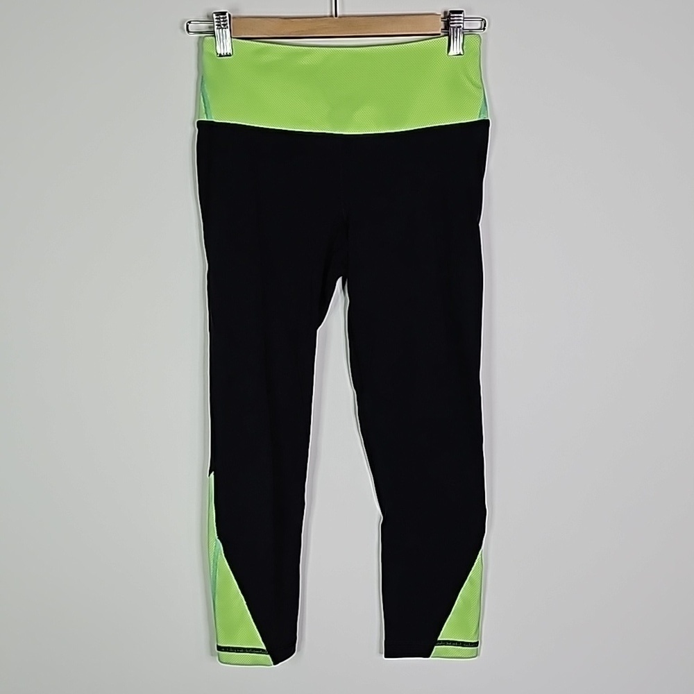 Victorias secret sport 24x23 black and green athletic leggings
